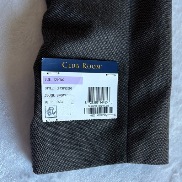 New Club Room Men's Classic-Fit Stretch Suit Blazer Jacket Size 42 L Brown - Picture 16 of 16